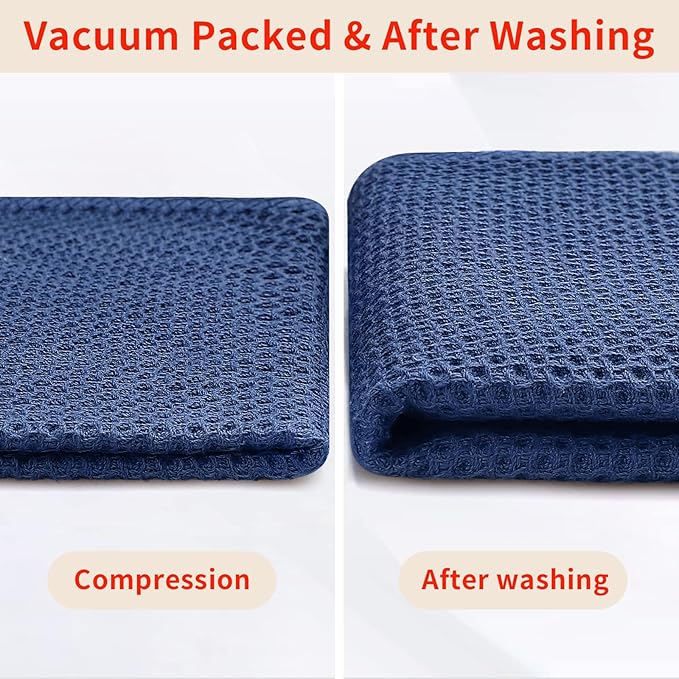 Homaxy 100% Cotton Oversized Waffle Weave Kitchen Dish Towels, Ultra Soft - Image 8