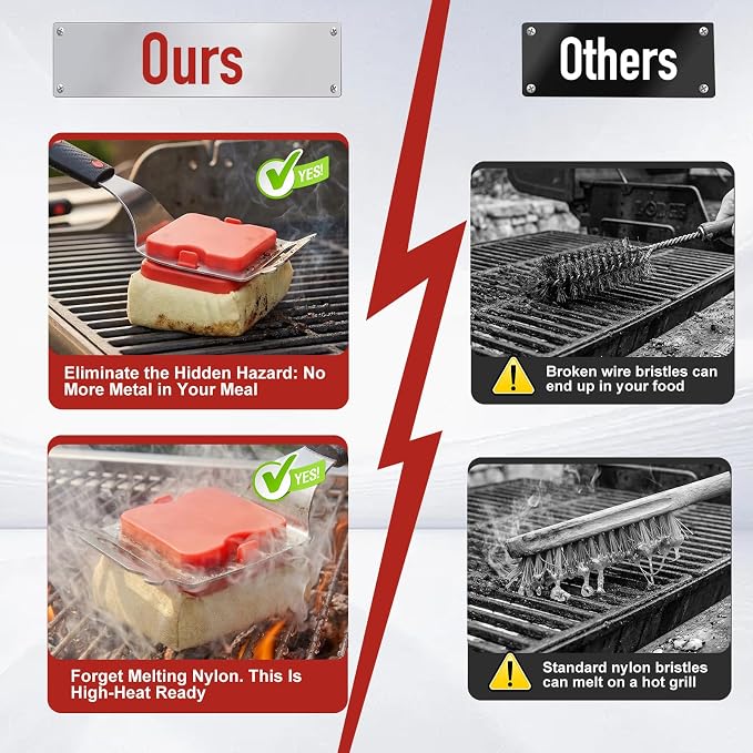 Grill Brush Bristle Free for Outdoor Grill - Image 3