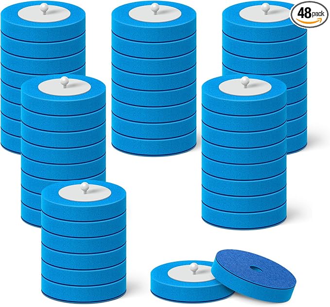 48 Count Disposable Toilet Brush Heads, Toilet Bowl Wand Refills by AIRU