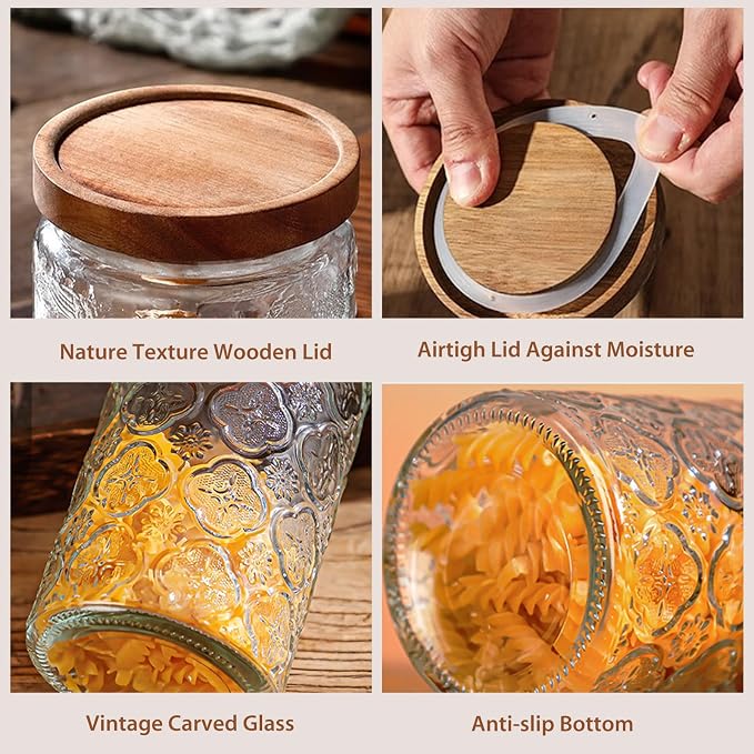 24 OZ/4 PCS Glass Storage Jar - Image 4