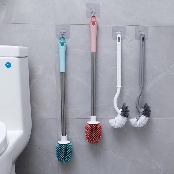 2Pcs Curved Toilet Bowl Brush Without Holder - Image 7