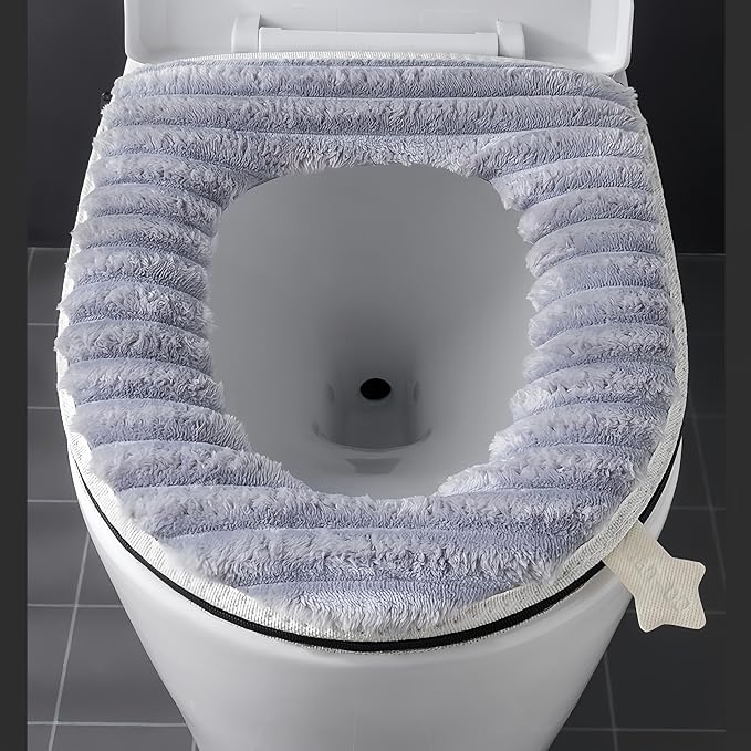 Toilet Seat Warmer Cover, Bathroom Soft Thicker Warmer - Image 9