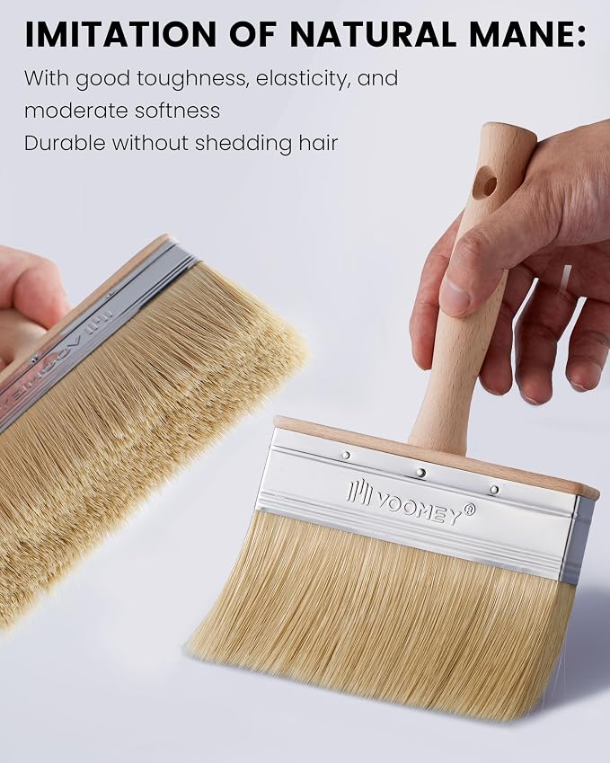 Voomey Deck Stain Brush 6 Inch, Limewash Brush - Image 4