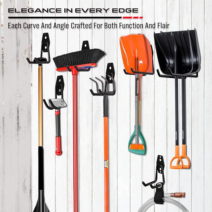 Garage Tool Storage Wall Hook Assortment Set: 15PCS Heavy Duty Large Hanger - Image 5