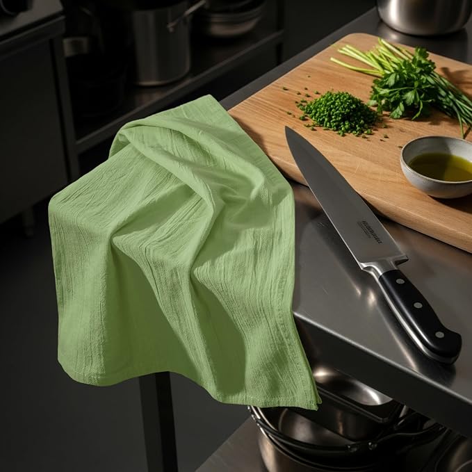 Utopia Kitchen Sage Green Flour Sack Towels 100% Cotton Tea Towels - Image 7