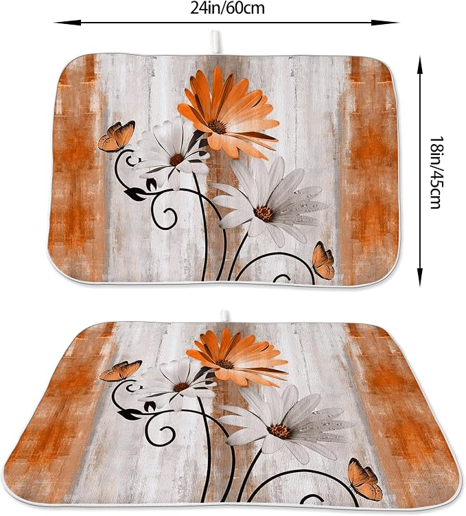 Floral Dish Drying Mat 18x24 Inches - Image 6