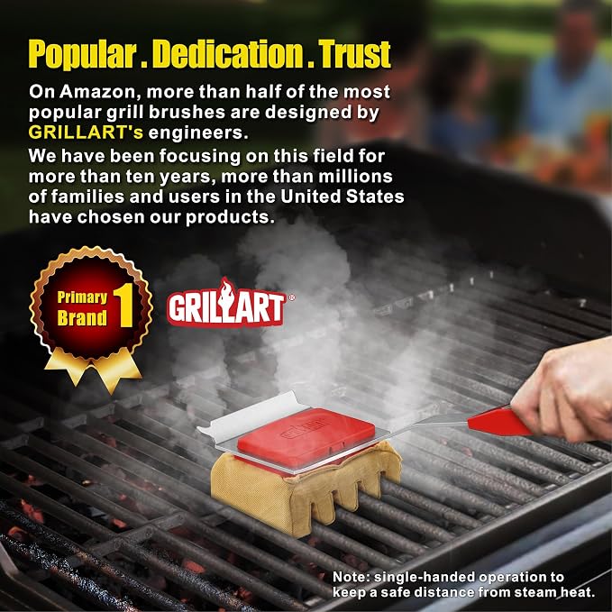 GRILLART Bristle-Free BBQ Grill Brush Replacement Head – Heavy-Duty Scraper Tool - Image 6