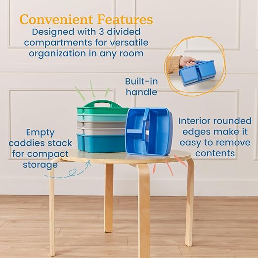ECR4Kids 3-Compartment Storage Caddy, Storage Organizer, Contemporary - Image 5