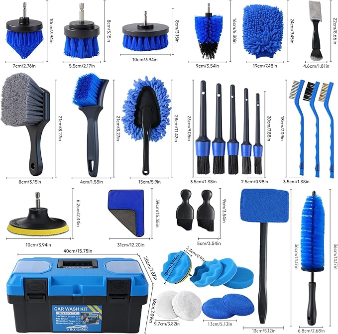 36Pcs Car Detailing Kit, Car Detailing Brush Set, Car Cleaning Kit, Auto - Image 2