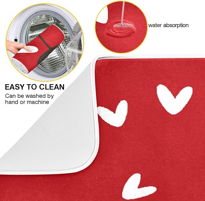 Happy Valentine's Day Dish Drying Mat - Image 2