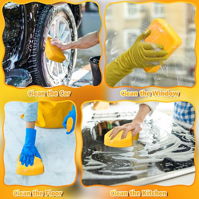 Tioncy 84 Pcs Large Sponges Bulk 7.5 x 5.5 x 1.9 Inch Grouting Car Wash Foam - Image 6