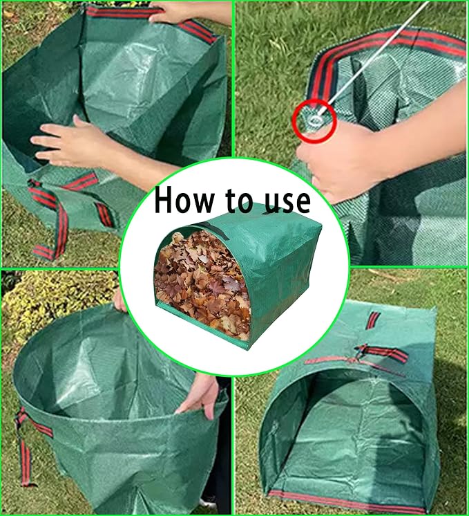 72-Gallon Large Yard Waste Bags, Large Yard Dustpan-Type Lawn and Leaf Bags - Image 5