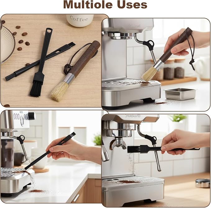 3Pcs Coffee Grinder Cleaning Brush Set, Espresso Machine Brush Cleaner Tools - Image 3