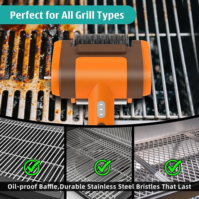 Electric Rechargeable Grill Brush, Grill Cleaner - Image 5