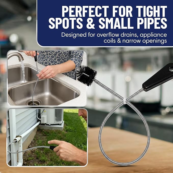 22" Long Sink Drain Brush – Slim Snake Hair Clog Remover Tool - Image 8