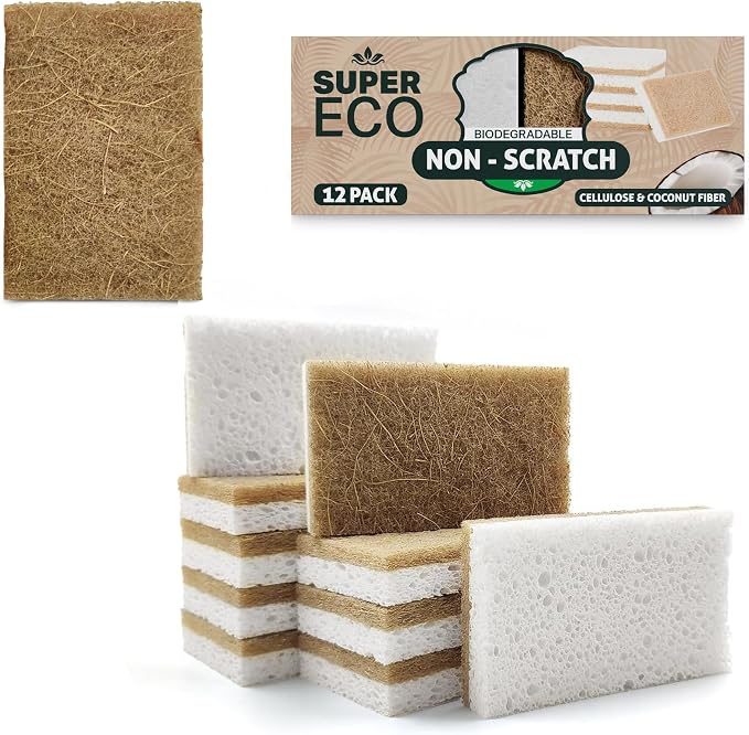 Natural Kitchen Sponges Pack of 12 by Unknown