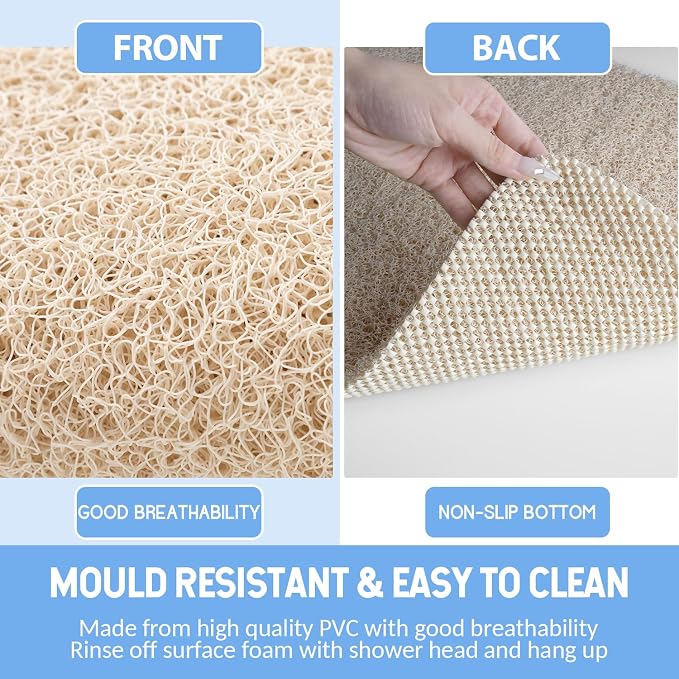 Non-Slip Bathtub Mat, 2 Pack Anti Slip Shower Mat, Fast Drying Bathtub Mats - Image 5