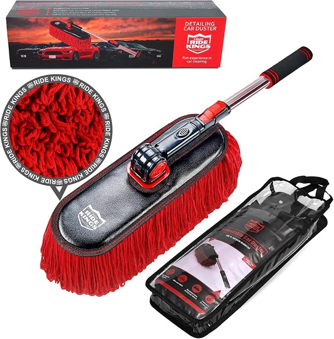 Car Duster Exterior Scratch Free, Soft Car Brush Kit by RIDEKINGS