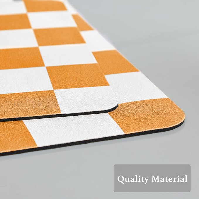 Checkered Dish Drying Mat for Kitchen Counter, Coffee Bar Station Accessories - Image 6