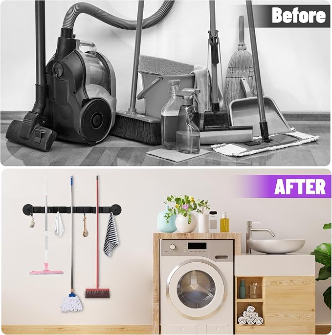 Magnetic Broom Holder Wall Mount - Image 4