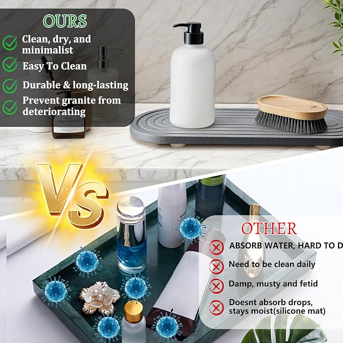 Instant Dry Sink Caddy Organizer, Fast Drying Sink Caddy, Water Absorbing Stone - Image 5