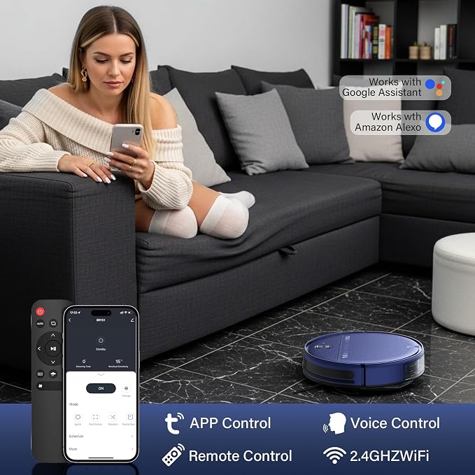 Robot Vacuum and Mop Combo, 2 in 1 Robotic Vacuum Cleaner - Image 5