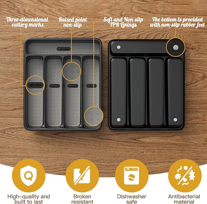 WEBACOO. Silverware Organizer for Kitchen Drawer - Image 2