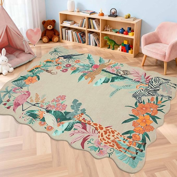3x5 Rug for Entryway Bedroom, Leopard/Cheetah/Zebra/Tiger Print Throw Rug - Image 2