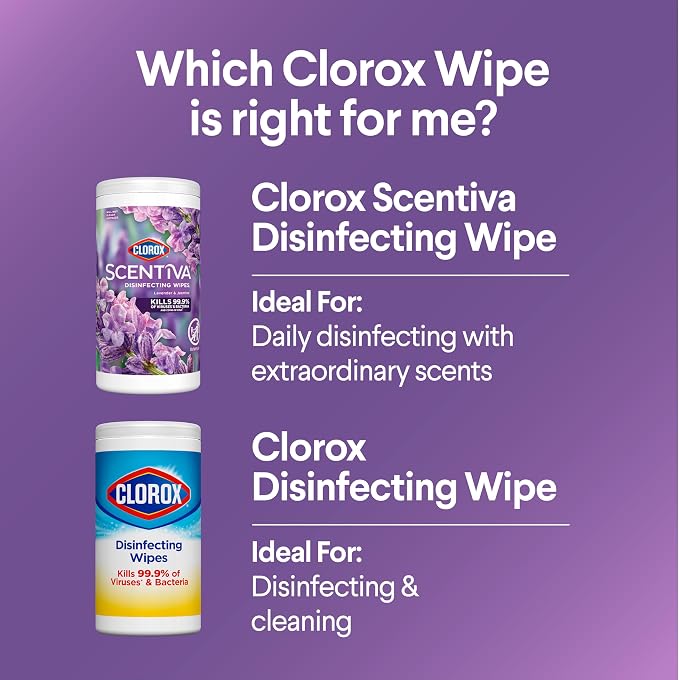 Clorox Scentiva Disinfecting Wipes, Lavender and Jasmine - Image 8