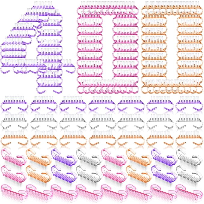Bokon 400 Pcs Handle Grip Nail Brush Bulk Fingernail Scrub Brush by Bokon