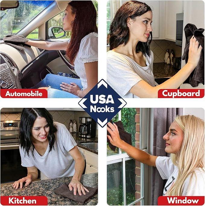 USANOOKS Premium 300GSM Microfiber Cleaning Cloth - Image 3
