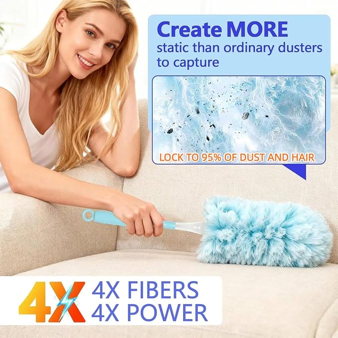 Heavy Duty Duster Refills for Swiffer Duster | 360° Unscented Disposable - Image 4