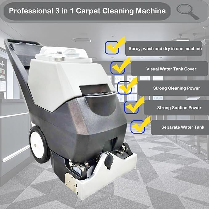 INTSUPERMAI Commercial Carpet Cleaning Machine Carpet Extractor Cleaner 3-in-1 - Image 3