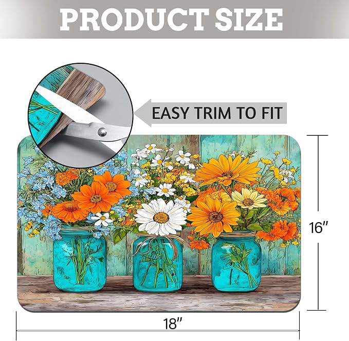 MCALK Floral Vases Dish Drying Mat - Image 6