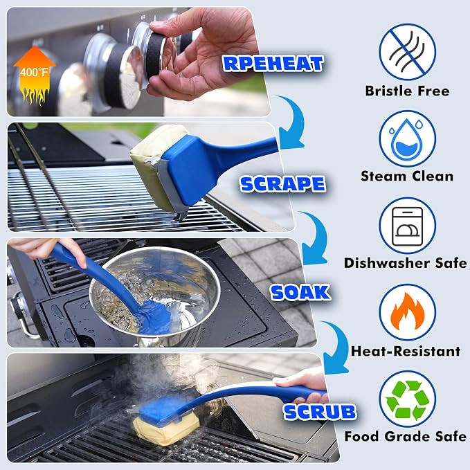 Grill Brush Bristle Free, BBQ Grill Brush - Image 3