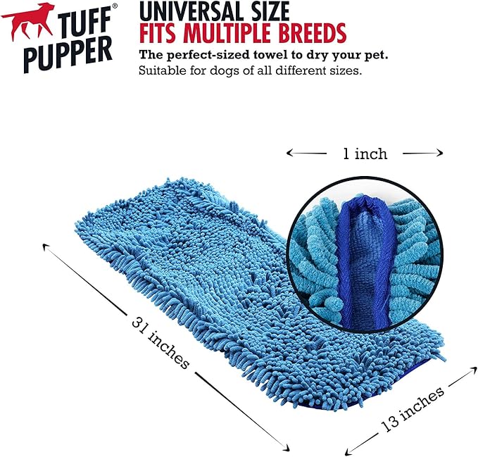 Tuff Pupper Quick Dry Towel for Dogs | Ultra Absorbent Microfiber Shammy | - Image 3