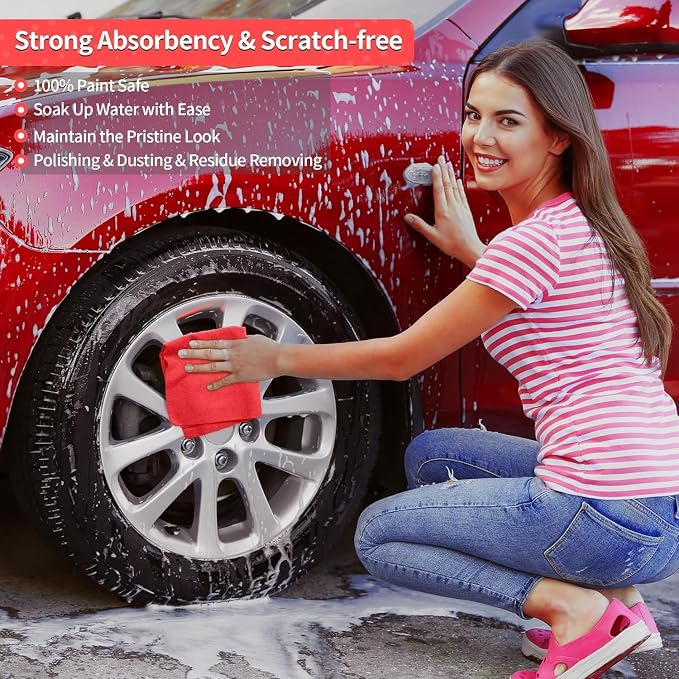 HOMERHYME Microfiber Cleaning Cloth, 150 Pack Cleaning Rags Microfiber Towel - Image 6