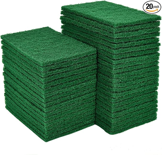 YoleShy 20 PCS Scouring Pad, Dish Scrubber Scouring Pads, 4.5 x 6 inch Green by YoleShy