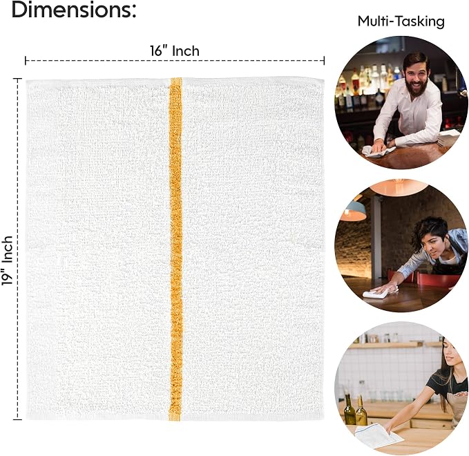 Nabob Wipers Kitchen Bar Mop Terry Towels 12 Pack - Image 2