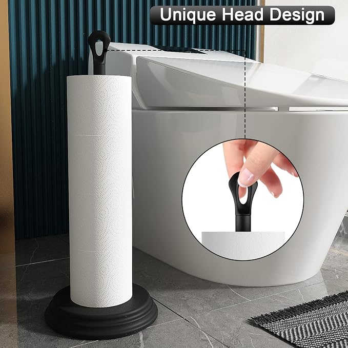 Toilet Paper Holder with Rustproof, Metal Free Standing Toilet Paper Stand - Image 6