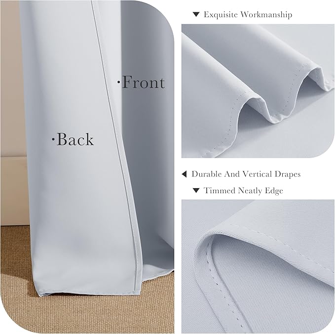 PONY DANCE Greyish White Curtains 94 inches Long - Image 5