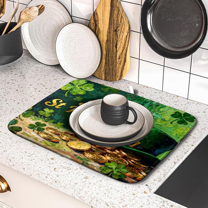 St Patrick's Day Dish Drying Mat - Image 5
