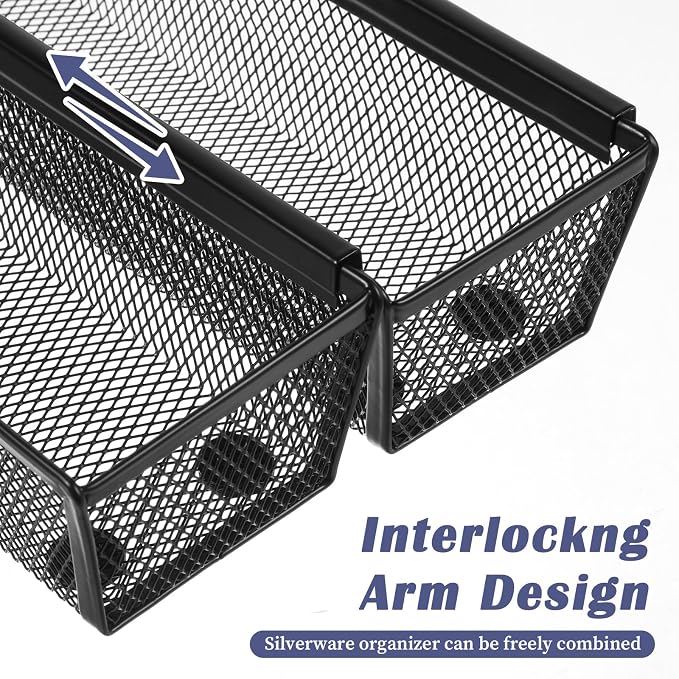 10 Pack Silverware Drawer Organizer 9 x 3 x 2 Inch Mesh Utensil Organizer - Image 3