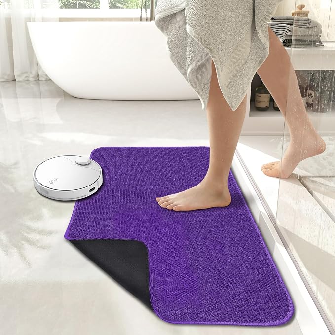 Bath Mat, Ultra Thin Bathroom Rugs, Rubber Bath Mats - Image 2