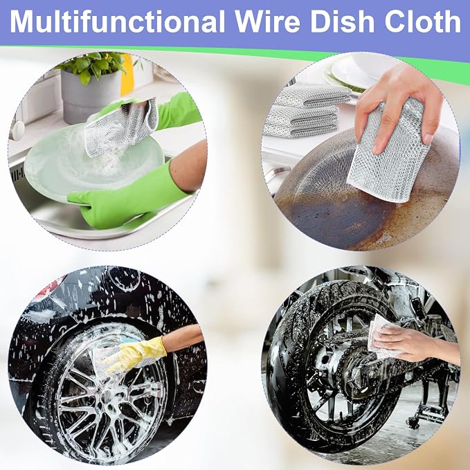 Non Scratch Wire Dishcloth, Steel Cloth - Image 6