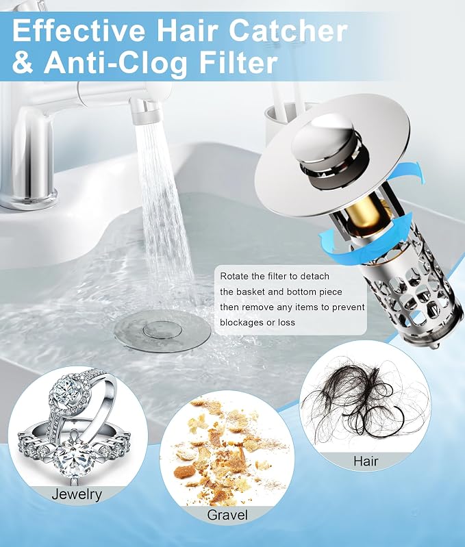 Upgraded Bathroom Sink Stopper – Universal Pop-Up Drain Plug - Image 6