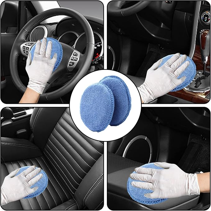 Fasmov Microfiber Applicator Pads Wax Applicator, 20 Pack Foam Applicator Pads - Image 6