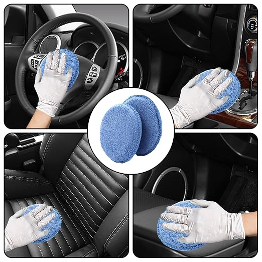 Fasmov 30 Pack Microfiber Applicator Pads Wax Applicator, Car Wax Applicator - Image 6