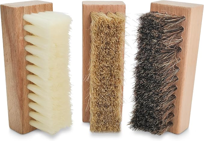 Small Shoe Cleaning Brush Set of 3 Brushes - Image 8