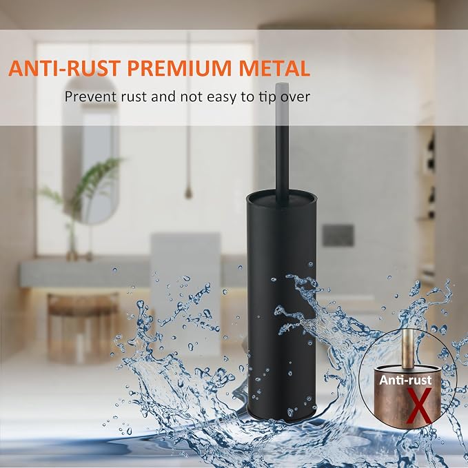 Toilet Brush and Holder, Stainless Steel Toilet Brushes - Image 2